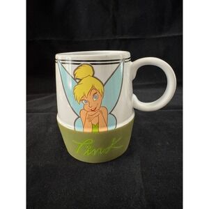 Disney Tinkerbell Mug Green Base‎ Ceramic Drinkware Large 24 Ounce